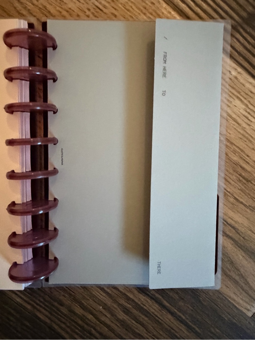Cloth & Paper Disc Planner Project Habit Tracker Burgundy Minimalist - Picture 14 of 16
